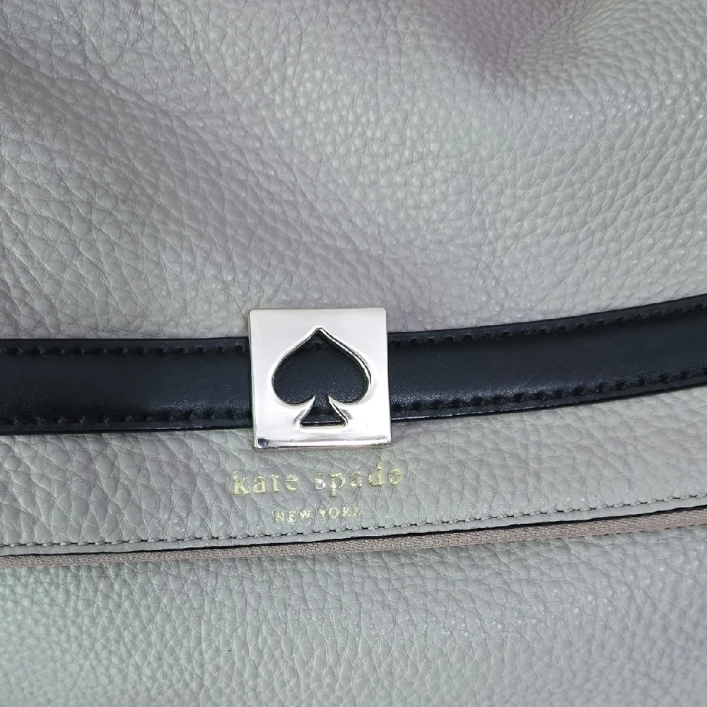 Kate Spade Gray and Black Shoulder Bag EUC - Picture 3 of 11
